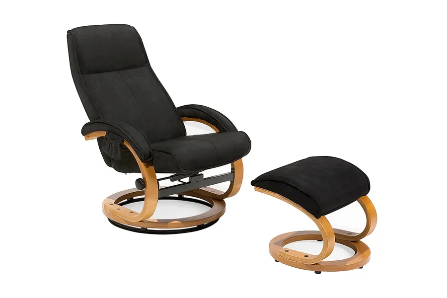 Hero Recliner med fotpall i svart